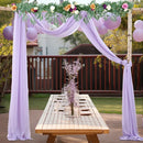 2pcs Sage Green Wedding Arch Chiffon Sheer Drapes ,Wedding Arch Drapes Sheer Backdrop Curtain for Wedding Ceremony Party Decor