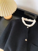 The 'Amour' Heart-Button Knit Cardigan