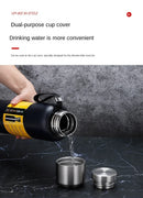 500/1000/1500ml Thermos Cup Stainless Steel Large Capacity Sports Water Bottle Vacuum Flask Portable Insulated Tumbler with Rope