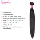 Queenlike Straight Human Hair Bundles with 2x6 Deep Middle Part HD Lace Closure 12A Brazilian Raw Hair Bundles with Closures
