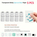 Mini Thermal Transparent Sticky Color On Clear Self-Adhesive Paper 57x25mm Used For Micro Thermal Printer Photo Printing Paper