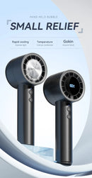 Small Fan Refrigeration Air Conditioner Portable Silent High-speed Led Display High Wind Power USB Charging Fan Handheld