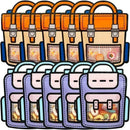Cute Cartoon Sealed Bags Schoolbag Cats Candy Snack Plastic Packaging Bag Self-lock Zipper Birthday Festival Party Kids Gift Bag