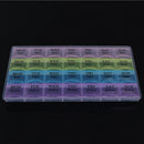 28-Compartment Medicine Tablet Dispenser Sealed Pill Capsule Splitters Case Moisture-proof Weekly Medicines Containers Daily Use