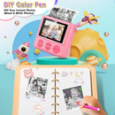 ortable travel toys, children's cameras, instant printing FHD selfies, digital cameras for children aged 3-12, Christmas and bir