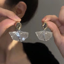 Irregular Liquid Metal Earrings Personality Fashion Retro Geometric Hollow Out Drop Earrings Woman Party Travel Christmas Gift
