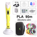 带20/30色PLA耗材的儿童3D打印笔，3D创意玩具儿童礼物，带便携包