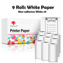 Phomemo 3 Rolls Self-adhesive Transparent Sticker Thermal Paper for T02 M02X Label Sticky DIY Photo Texts Study Notes Printing