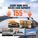 SucceBuy 155lbs Universal Roof Rack Cross Bars Aluminum Roof Rack Crossbars Adjustable Roof Crossbars with Lock for SUV & Vans