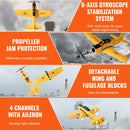 SucceBuy RC Plane 2.4G 4CH Remote Control Airplane with 6-Axis Gyro Stabilizer Aircraft Toy RC Glider for Kids Beginners Gifts