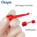 Cleqee P5002 10个 SMD IC 测试钩夹 迷你抓手 铜夹 ABS护套 适用于面包板万用表 DIY电子线缆