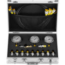SucceBuy Hydraulic Pressure Test Kit Excavator Hydraulic Test Gauge Set with Carrying Case for Excavator Tractors Machinery