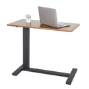 Adjustable Height Overbed Table Bedside Sofa Side Table with Hidden Wheels Hospital Bed Table Rolling Laptop Desk