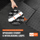 SucceBuy Garage Tiles Interlocking 12in25/50PcsGarage Floor Covering Tiles Non-Slip Double-Sided Texture for Garages Repair Shop