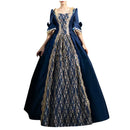 Palace Princess Queen Elegant Ball Party Formal Maxi Dress Medieval Lace Square Neck Medieval Renaissance Victorian Vestidos