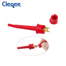 Cleqee P5002 10个 SMD IC 测试钩夹 迷你抓手 铜夹 ABS护套 适用于面包板万用表 DIY电子线缆