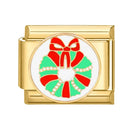 FUNIQUE Romantic Christmas Tree Snowman Sleigh Garland Italian Charm Links Fit 9mm Bracelet Stainless Steel DIY Jewelry Making