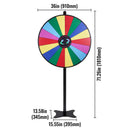 SucceBuy 18/24/36 inch Spinning Prize Wheel 14 Slots Spinning Wheel Tabletop/Floor Standing Win Fortune Spin Games for Party Pub