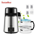 SucceBuy 4升蒸馏水机净水器过滤器饮水机饮水瓶软水机温度显示过热保护家用电器
