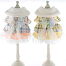 Dogs and Cats Winter Coat Tutu Fur Collar Bow Design Female Pet Puppy Warm Coat Outfit