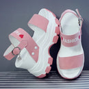 Moipheng Platform Sandals Women 2023 New Summer Chunky High Heels Female Wedges Shoes for Women Fish Toe Red Sandalia Feminina