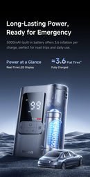 The Aero Bridge | Wireless Tire Inflator with Dual-Cylinder Motor & LCD Display