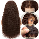 The Mocha Cascade | 36-Inch 220% Density Chocolate Brown HD Lace Front Wig