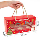 LBSISI Life 5/10pcs Christmas Cupcake Boxes Xmas New Year Family Party Santa Decor Pastry Mousse Cake Pudding Packaging Favor