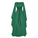 Women Dresses Vintage Medieval Cosplay Costume Ghost Witch Vampire Gothic Dress Halloween Christmas Masquerade Party Dress