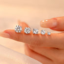 Real 0.1-3CT Test Passed Moissanite Diamond Stud Earrings for Women S925 Silver Platinum Plated Bride Wedding GRA Fine Jewelry