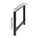 Livingandhome Height Metal Table Legs Furniture Accessories Anti-slip Black Iron Table Leg Round Metal Table Legs