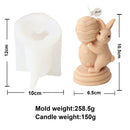 Easter Bunny Candle Mold 3D Rabbit Candle Silicone Molds Easter Bunny Resin Casting Mould for DIY Candle Making Polymer Clay