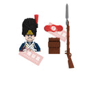 Medieval Napoleonic War French Dragoon British Soldiers Pirates Figures Army Scottish Fuisiler Building Blocks Weapons Brick Toy