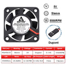 2个 GDSTIME 40MM 散热风扇 DC 5V 12V 24V 40x40x10mm 双滚珠迷你冷却风扇 4010 轴流风扇 40MM 适用于 3D 打印机、DVR、NAS 散热