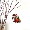 2D Christmas Tree Pendant 2D Flat Acrylic Xmas Tree Hanging Ornaments Cartoon Home Decor New Year Christmas Gifts