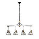 Dining Room Light Fixture/Chandelier Over Table, 40-Inch Hanging for Farmhouse Linear Chandeliers,4-Light Kitchen Island Lightin