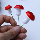 20个迷你人工树脂蘑菇微缩模型仙女花园景观苔藓玻璃容器工艺品盆栽微景观装饰