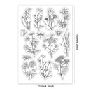 1Sheet Spring Cherry Blossom Season Clear Stamps for DIY Scrapbooking Flowers Silicone Clear Stamp Seals for Cards Making Photo