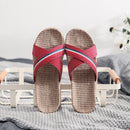 Mntrerm New style slippers Summer home men and women Summer linen lovers Home thick soled anti-skid indoor sandals Female summer