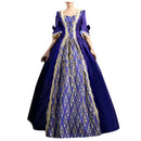 Palace Princess Queen Elegant Ball Party Formal Maxi Dress Medieval Lace Square Neck Medieval Renaissance Victorian Vestidos