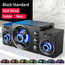 3D Hifi Stereo USB Active Bluetooth Speaker Computer Multimedia RGB Subwoofer AUX, USB, TF Suitable for TV, Computer Audio