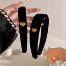 Retro Women Hair Hoop Flocking Hairband French Love Velvet Hair Band Bezel Girl Headband Fashion Headdress Hair Accessories