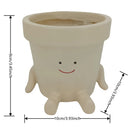 Hanging Hammock Planter Resin Swing Smile Face Planter Creative Cute Plant Succulent Pots for Indoor Outdoor Plant