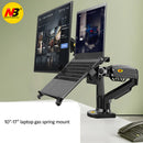 Desktop NB F160 + FP-2 Gas Spring Dual Arm for 17"-27" Monitor Holder + 10"-17" Laptop Support Air Press Mount Stand Load 2-9kg