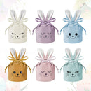 12-24pcs Easter Rabbit Bags Ears Velvet Bunny Gift Bags Chocolate Candy Box For Wedding Birthday Party Easter Decoration Storage