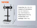VEVOR TV Stand Mount Swivel Tall TV Stand for 32-55/ 65/ 85 inch TV Height Adjustable Portable Floor TV Stand Max VESA 600x800mm