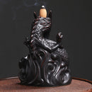 龙陶瓷工艺品香插家居摆件倒流香炉（不含香）