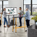 Free Standing Adjustable TV Floor Stand Heavy Duty TV Trolley for 32-80" Flat Screens Loading Weight up to 65KG