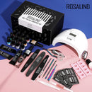 ROSALIND美甲套装 美甲工具套装 甲油胶半永久美甲套装 36W UV LED美甲灯 美甲机 甲油胶套装