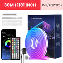 RGB Flexible Neon Strip Lights with App/Remote Control, Multiple Modes, Music Sync,  IP65 Waterproof LED Strip Neon Rope Lamp